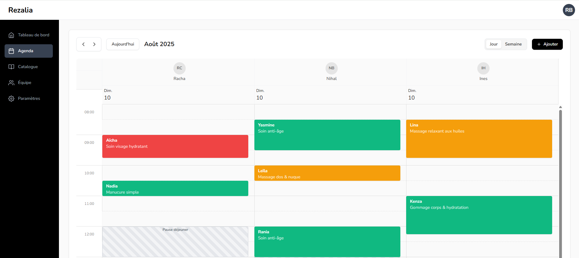Rezalia Dashboard
